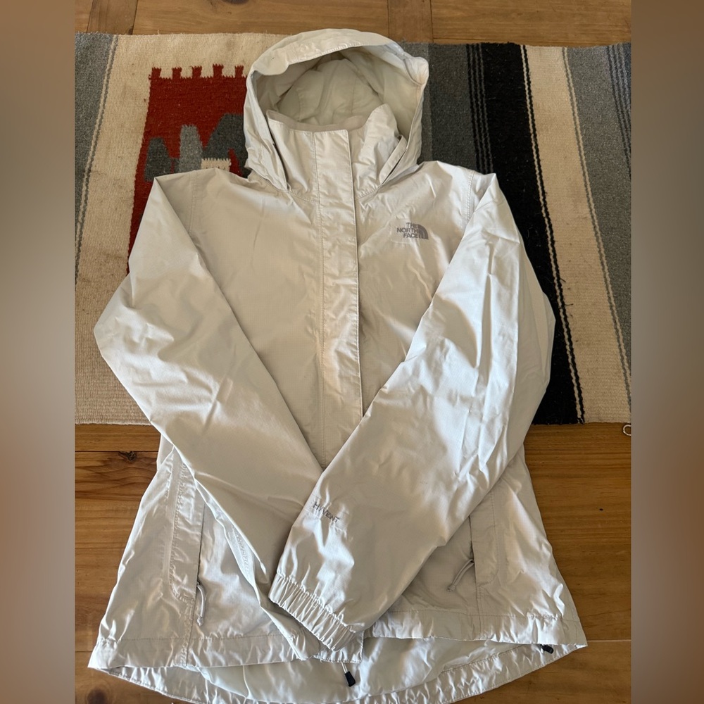 Cream Women’s Northface rain jacket size M